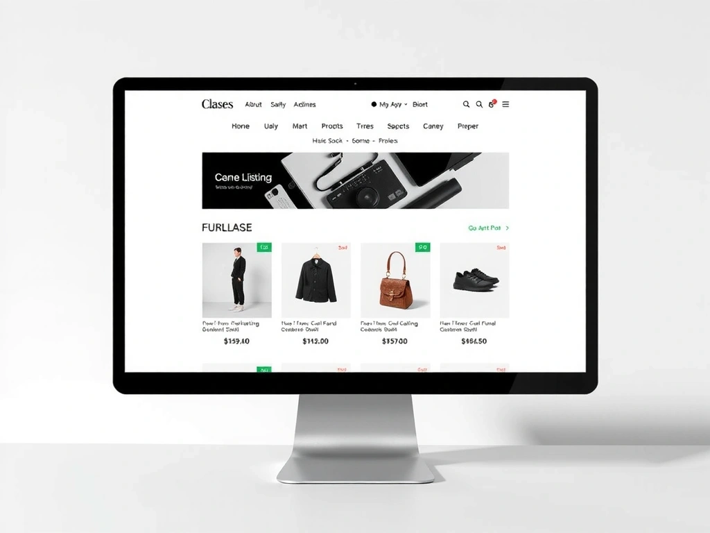 Modern e-commerce platform interface design